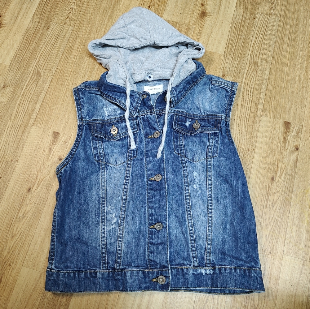 Denim vest size Lg 10/12